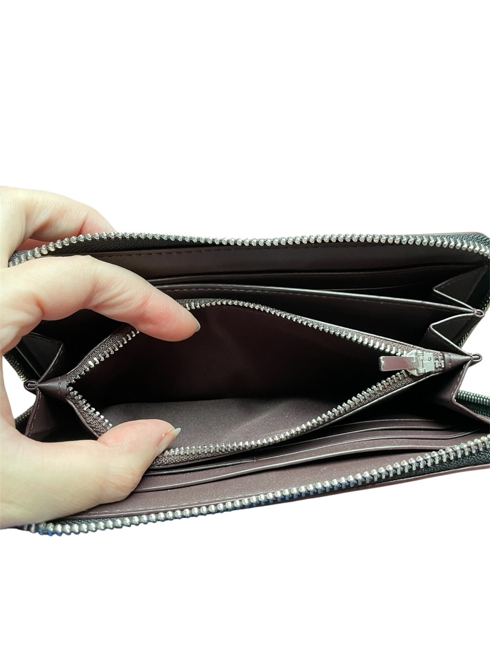 Black Strawberry Coach Wallet Wristlet - Picture 8 of 10